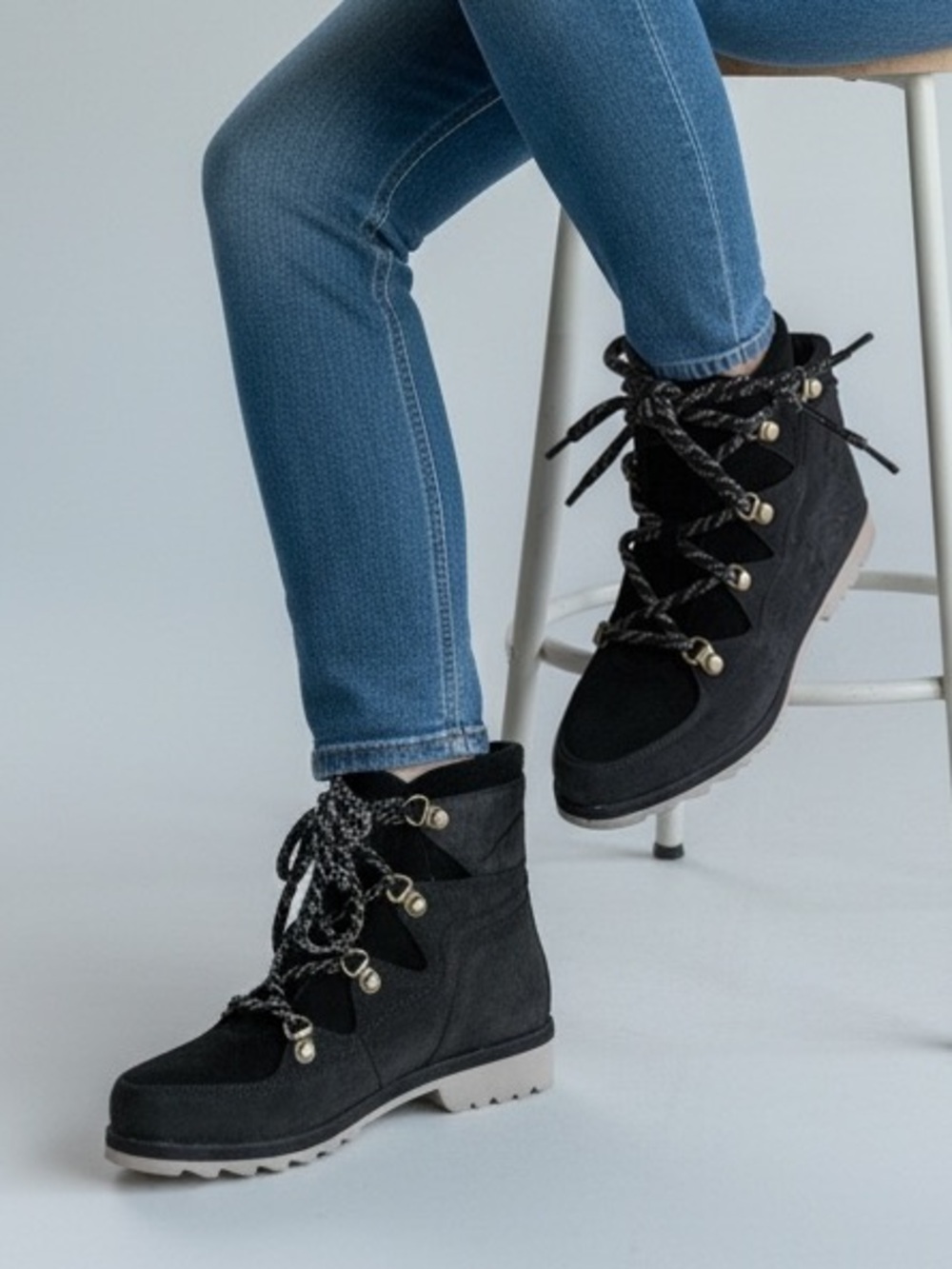 Sorel Boot Bootie Woman Shoes Black Suede Leather Size 6 New
